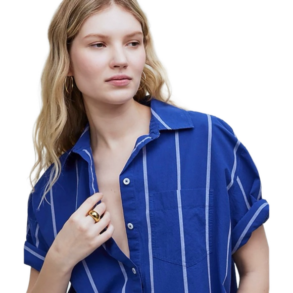 Madewell Tops - Madewell Oversized Boxy Button-Up Shirt in Signature Poplin Size XS